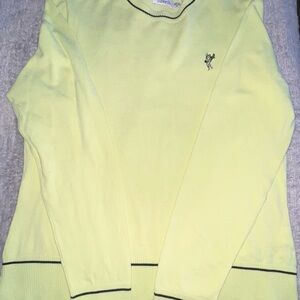 Ashworth Elegant Yellow Crew Neck Sweater